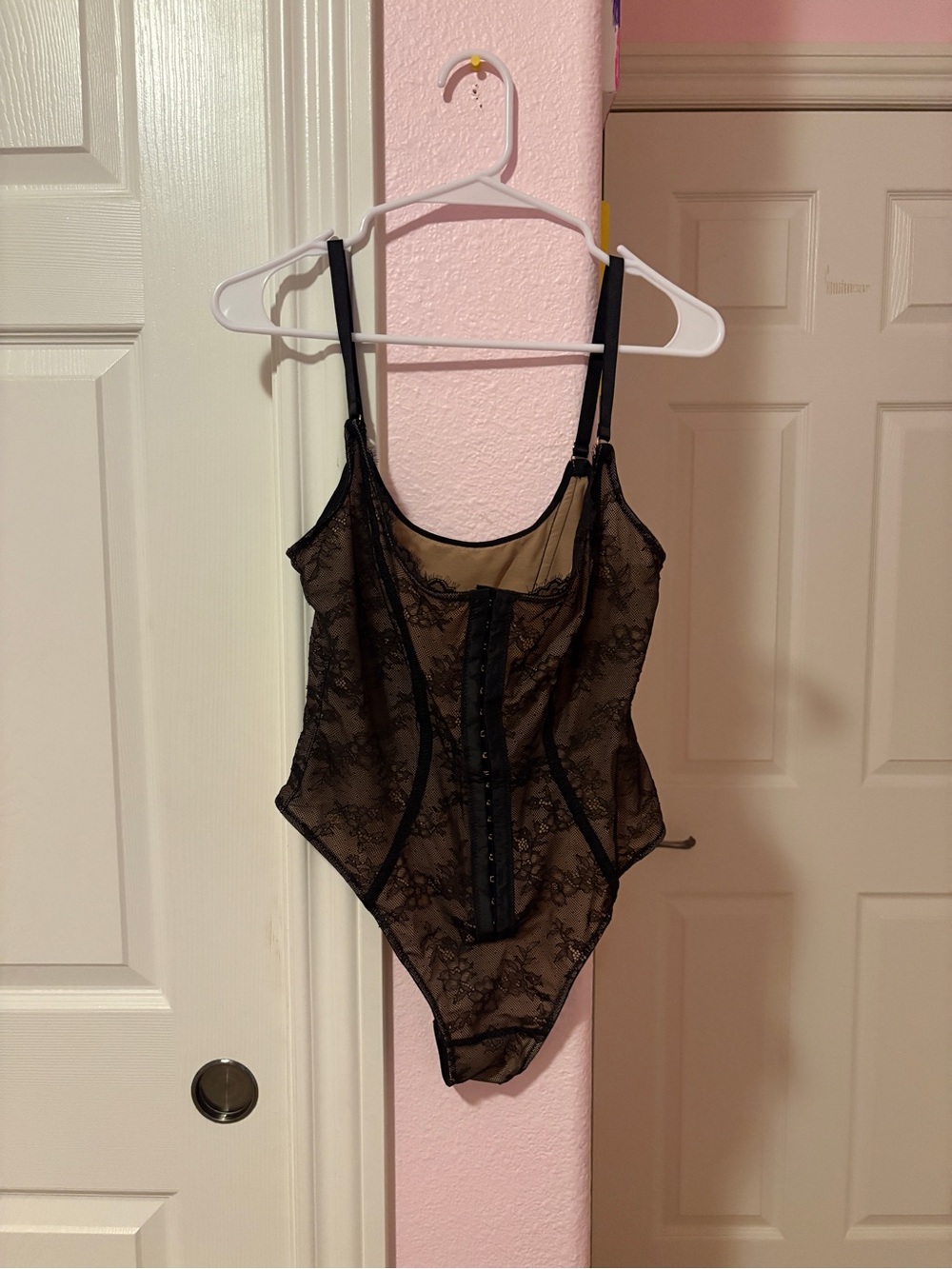 Black Lace Sheer One-Piece Bodysuit